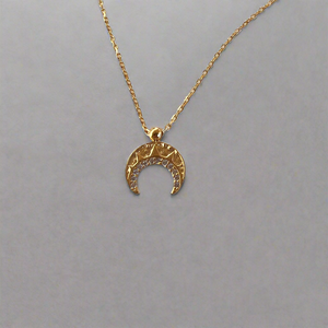 Mini Crescent Horn Necklace | Sterling Silver