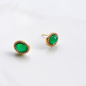 Green Aurora Earrings | Gold Vermeil