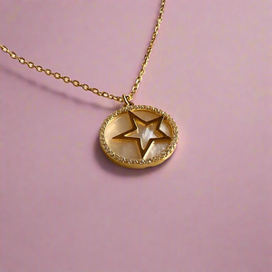 Rockstar Necklace - Mother of Pearl | Gold Vermeil