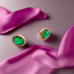 Green Aurora Earrings | Gold Vermeil