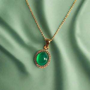 Green Aurora Necklace | Gold Vermeil