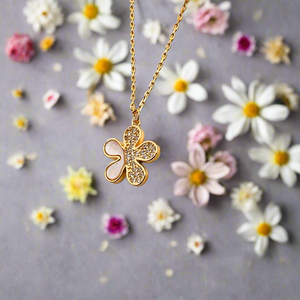 Pearl Flower Necklace | Gold Vermeil