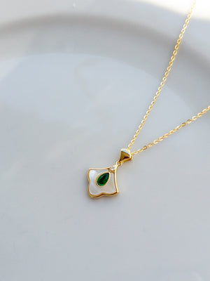 Emerald Bloom Necklace | Gold Vermeil