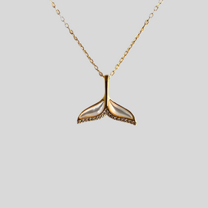 Whale Tail Necklace - Mother of Pearl | Gold Vermeil