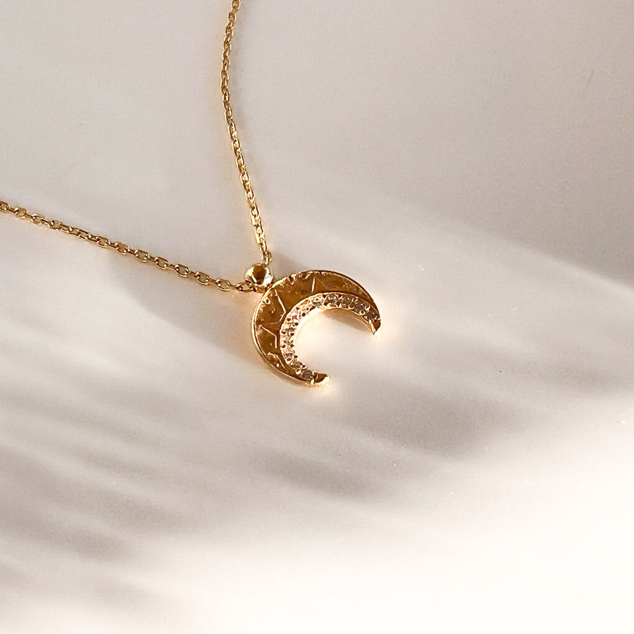 Mini Crescent Horn Necklace | Sterling Silver