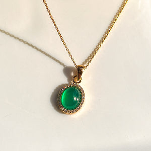 Green Aurora Necklace | Gold Vermeil