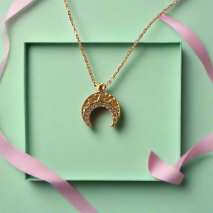 Mini Crescent Horn Necklace | Sterling Silver