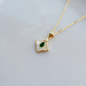 Emerald Bloom Necklace | Gold Vermeil