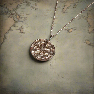 Compass Coin Necklace | Sterling Silver