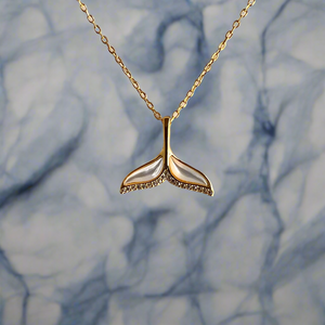 Whale Tail Necklace - Mother of Pearl | Gold Vermeil