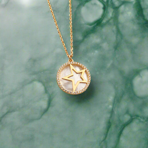 Rockstar Necklace - Mother of Pearl | Gold Vermeil