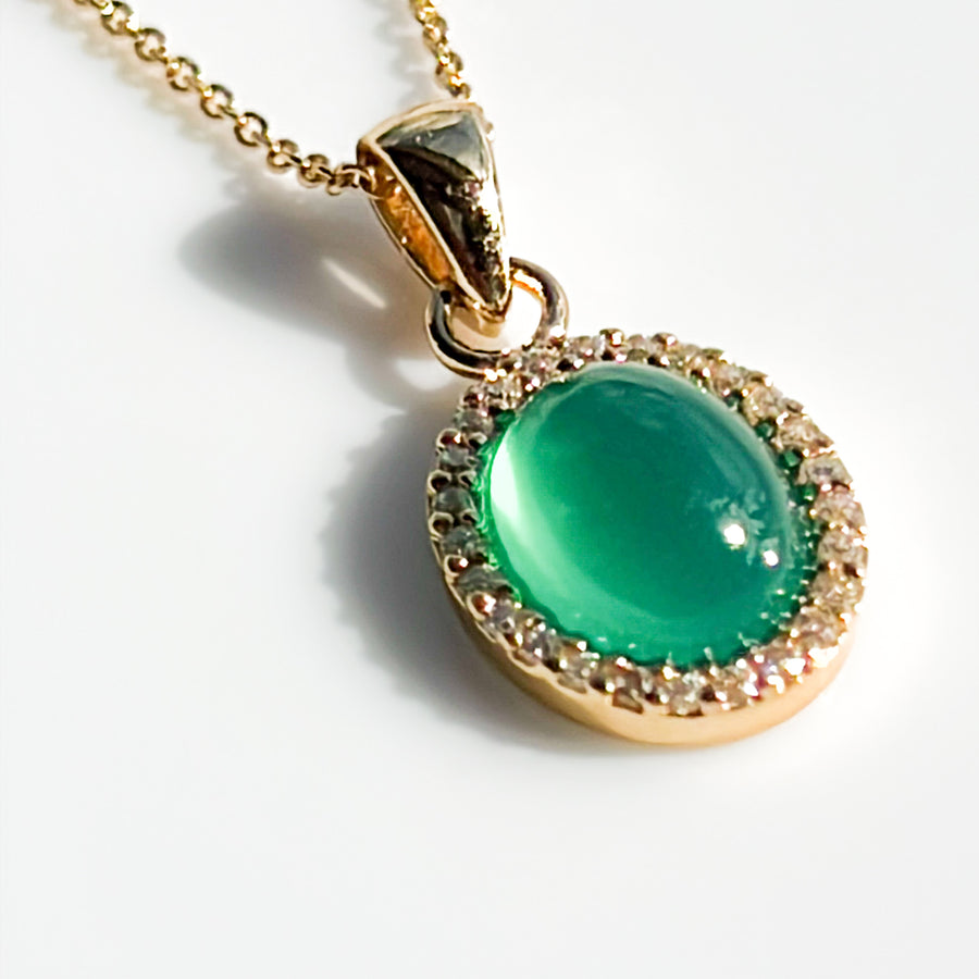 Green Aurora Necklace | Gold Vermeil