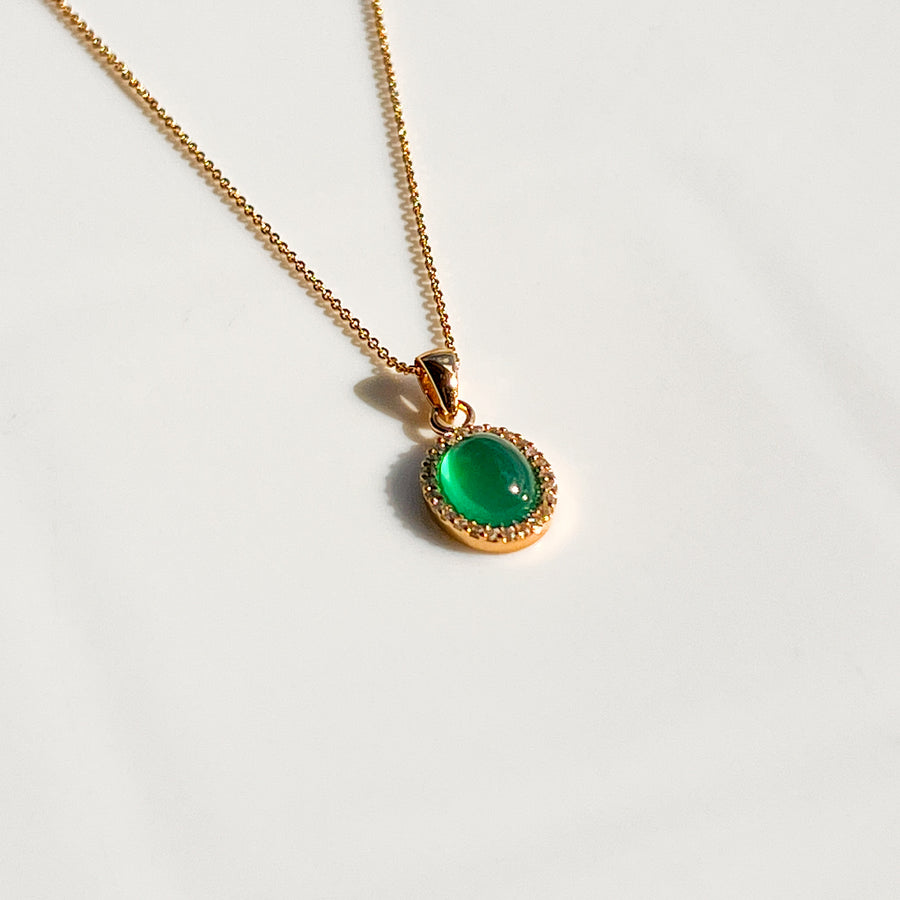 Green Aurora Necklace | Gold Vermeil