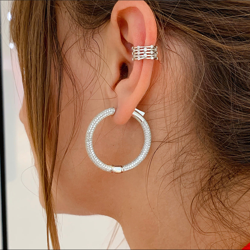 Sterling Silver Thick Hoop Earrings | One Size | Earrings Hoop Earrings | Gifts for Her